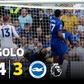 Só o apito final evitou mais golos no frenético Chelsea-Brighton