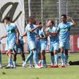 O Estrela da Amadora fez a festa na Choupana, ao vencer o Nacional por 3-2. -Foto: HOMEM DE GOUVEIA/LUSA