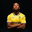Samuel Amissah é o mais recente reforço do Estoril, tendo chegado à Amoreira por empréstimo do Fulham — Foto: Estoril