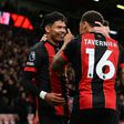 Evanilson marca e Bournemouth derrota Southampton de Mateus Fernandes