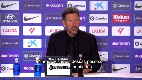 Simeone quer «sancionar» quem «provoca» os adeptos