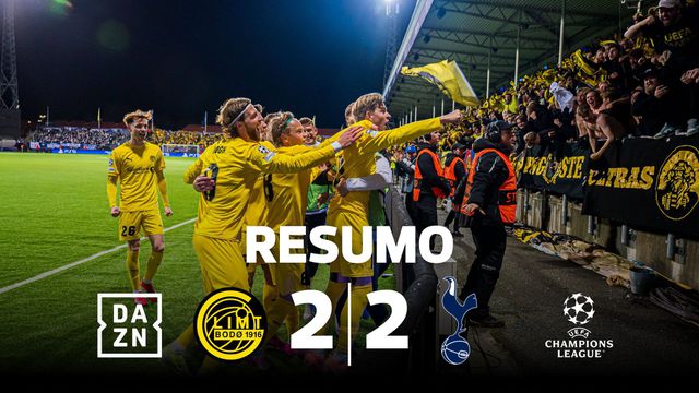 Bodo/Glimt deixa escapar vitória com o Tottenham por entre os dedos (vídeo)