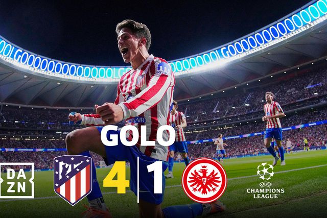 Golo de Giuliano para o pai Simeone ver e apreciar