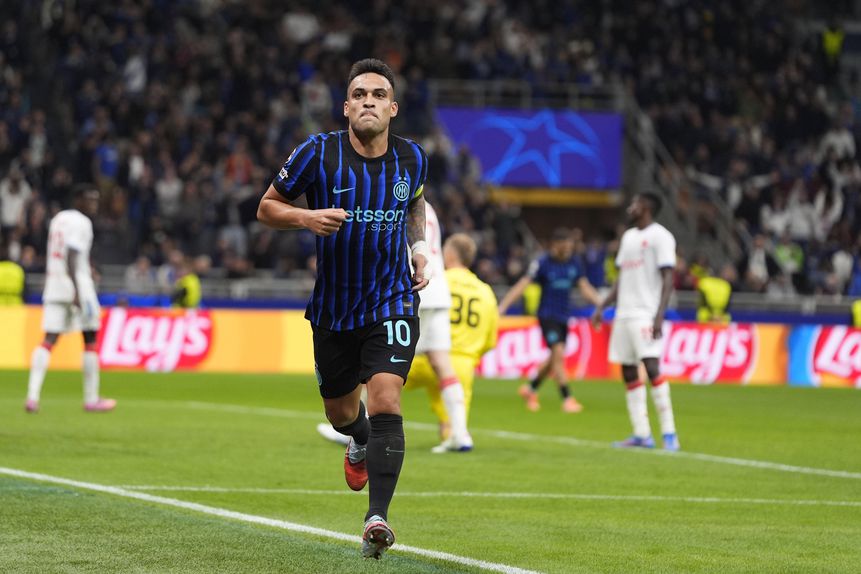 Lautaro Martínez festeja mais dois golos na Liga dos Campeões