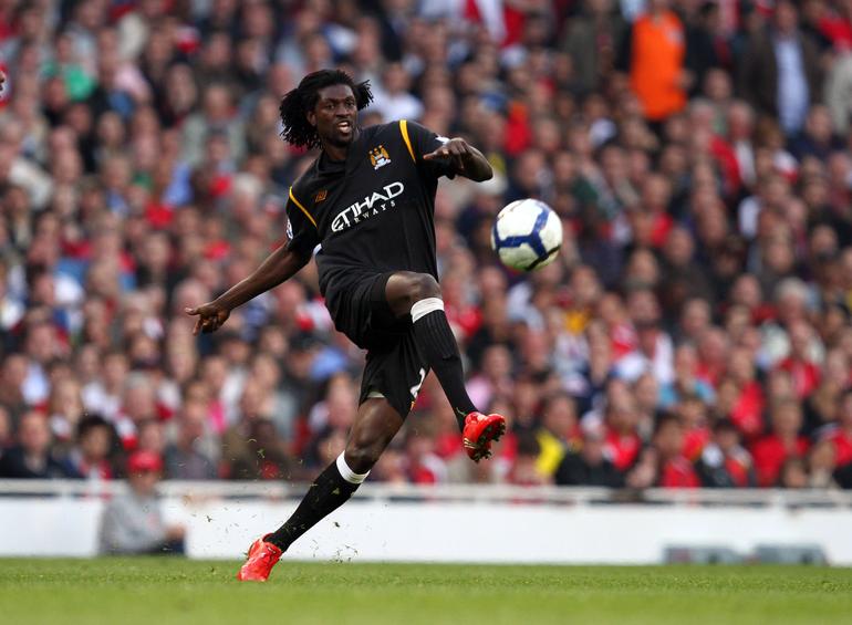 Emmanuel Adebayor custou 29 milhões de euros em 2009, proveniente do Arsenal