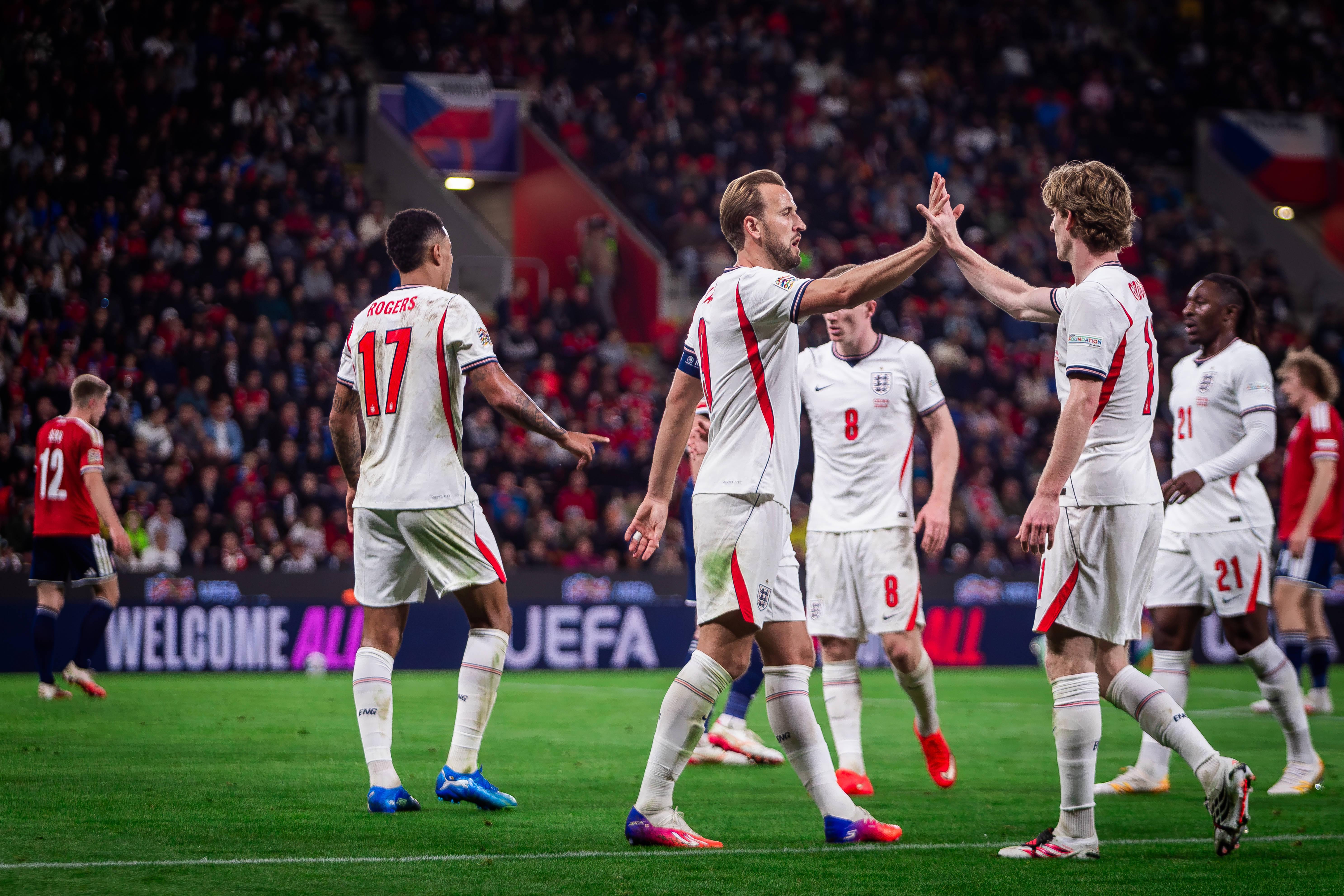 Festejos de Inglaterra diante da Chéquia