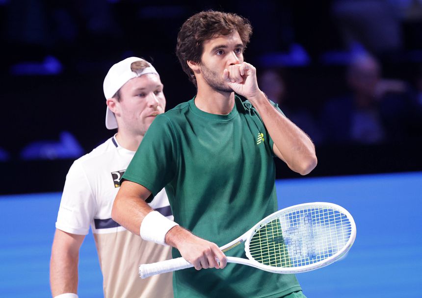 O jogador de ténis português Francisco Cabral e o austríaco Lucas Miedler (Foto IMAGO)