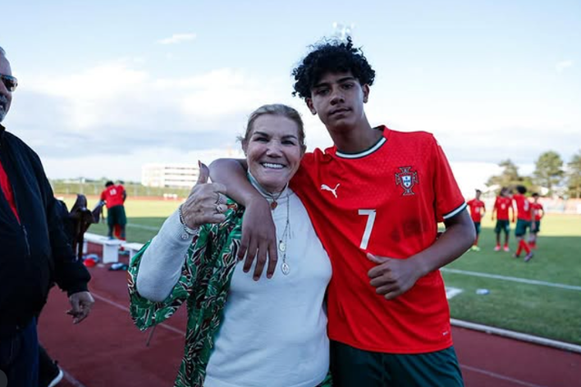 Cristianinho com Dolores Aveiro - Foto: D. R.