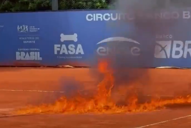 Fogo no torneio Lajeado Open, no Brasil (D.R.)