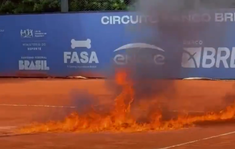 Fogo no torneio Lajeado Open, no Brasil (D.R.)