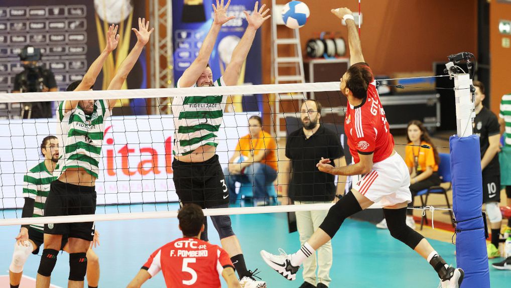 Jogo de voleibol entre o Benfica e o Sporting da época 2025-26. Foto SL Benfica