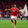 Pavlidis a festejar golo do Benfica na Luz