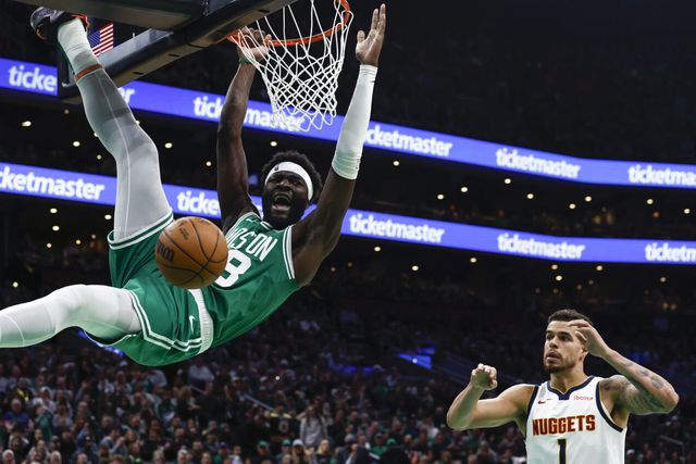 O português Neemias Queta em jogo dos Boston Celtics da Liga americana de basquetebol, NBA. Foto NBA E