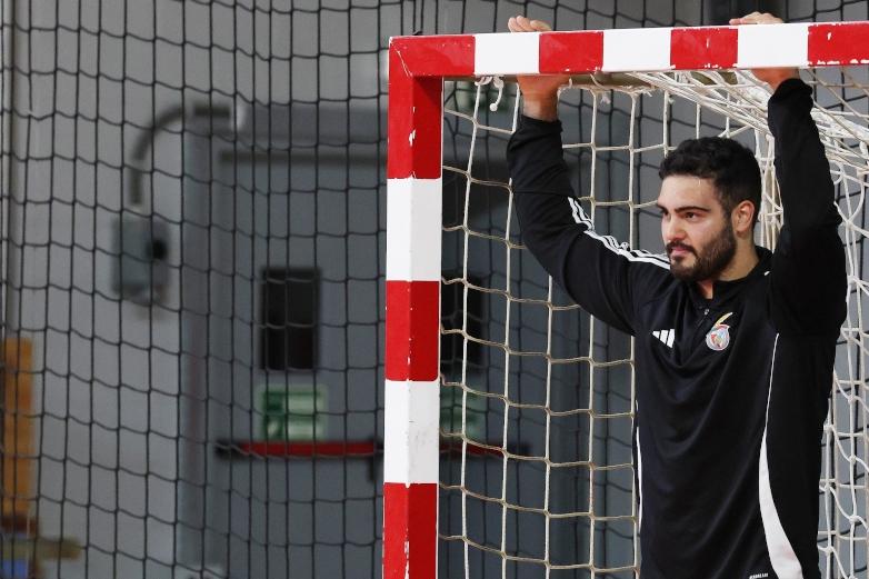 O guarda-redes da equipa de andebol do Benfica Rangel da Rosa, na época 2025-26. Foto SL Benfica