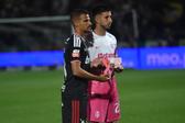 Capitães André Geraldes e Gonçalo Inácio no Casa Pia-Sporting - Foto: Miguel Nunes