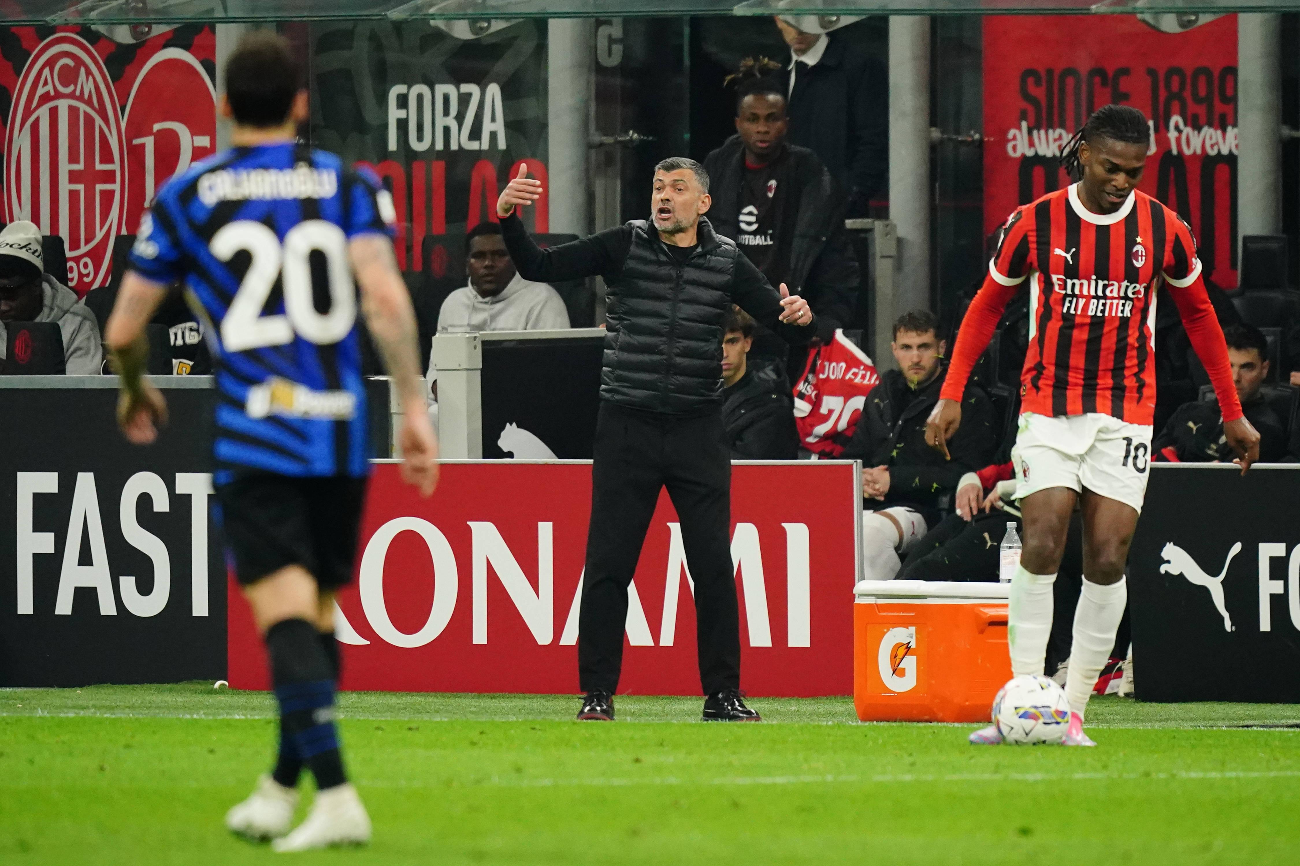 Já ao comando técnico do Milan, registou duas vitórias (incluindo uma na final da Supertaça) e dois empates. Foto: IMAGO
