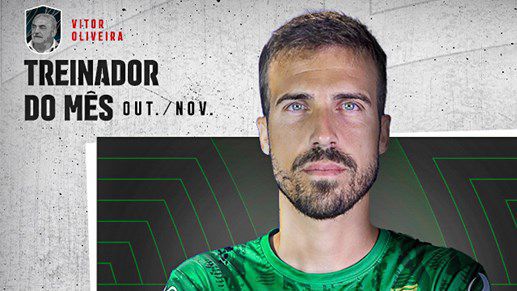 Tiago Aguiar é o treinador do mês para a Liga
