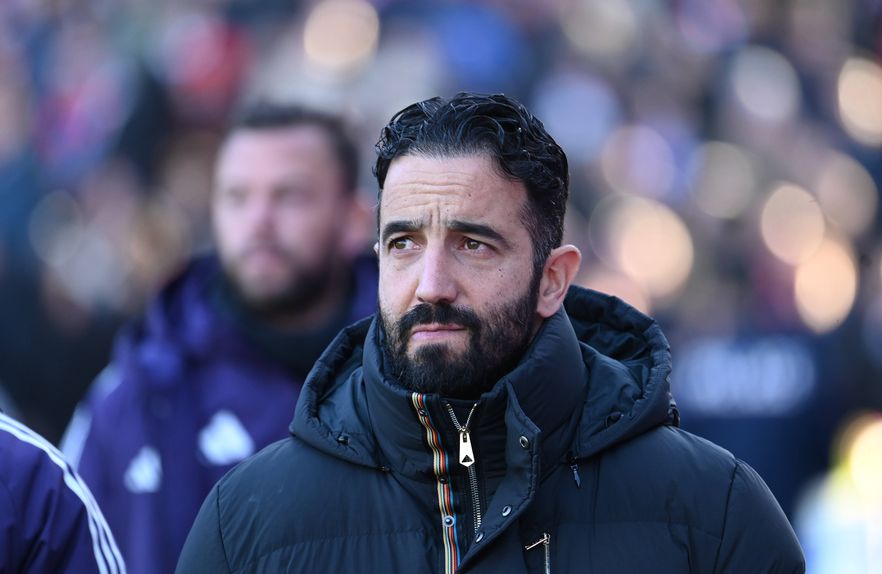 Ruben Amorim no Crystal Palace-Manchester United — Foto: IMAGO