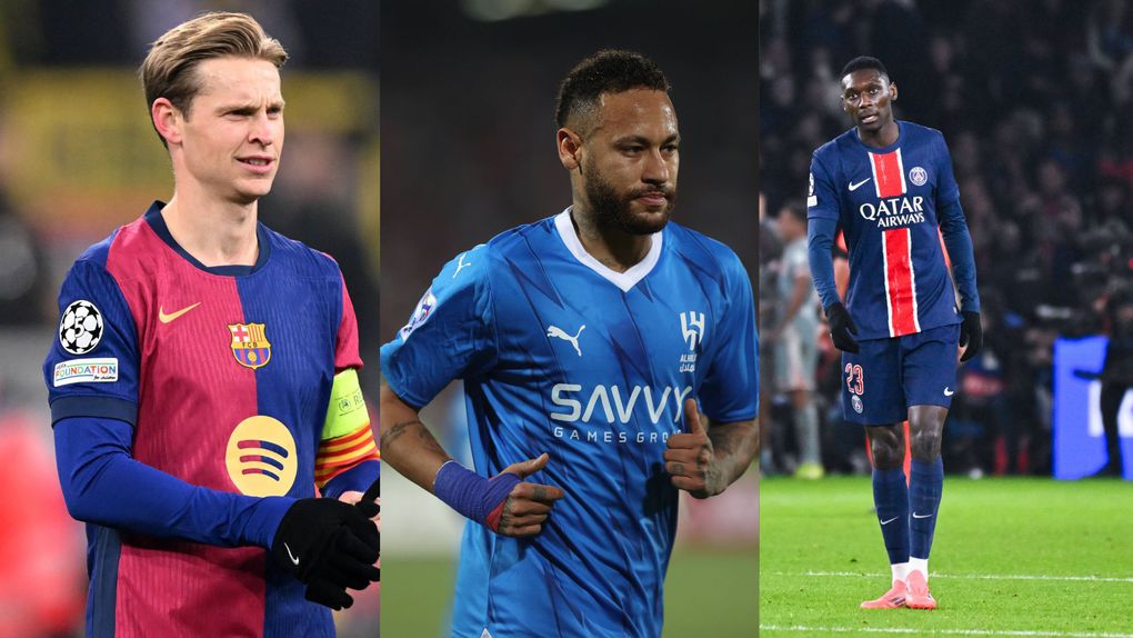 De Jong, Neymar e Kolo Muani estão entre os jogadores que mais desvalorizaram em 2024