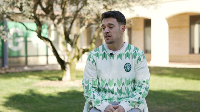 Pedro Gonçalves falou para A BOLA na Academia de Alcochete