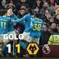 O Wolverhampton pressionou e da cabeça de Krejci saiu o empate
