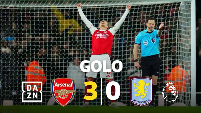 Aston Villa nem respira! Trossard faz mais um para o Arsenal