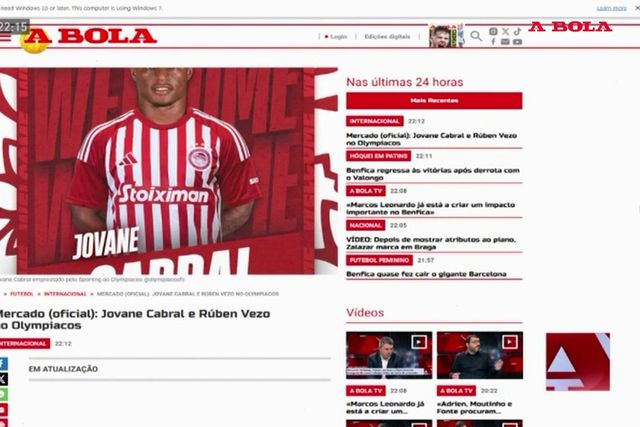 Jovane e Rúben Vezo no Olympiakos: a análise