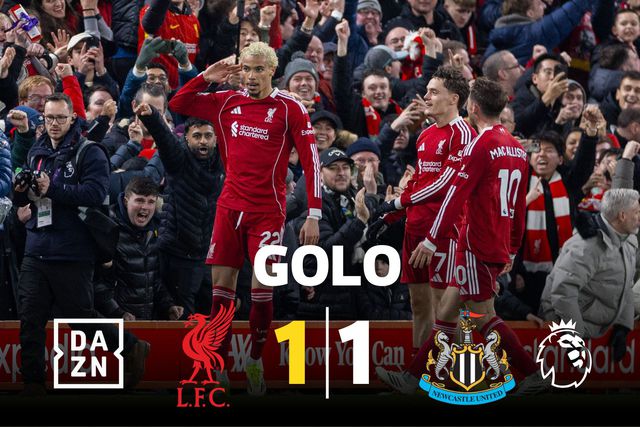 Grande trabalho de Wirtz e Ekitiké faz o empate para o Liverpool