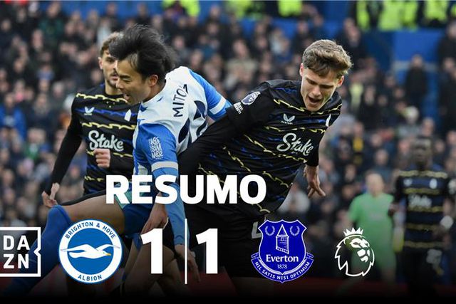 Beto evita derrota do Everton em Brighton com golo aos 90+7' (resumo)