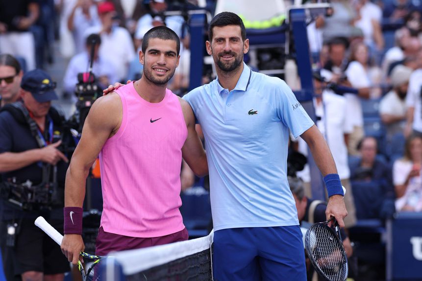 Alcaraz e Djokovic no US Open de 2025 - foto: IMAGO