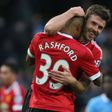Rashford e Carrick jogaram juntos no Manchester United