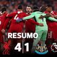 Liverpool começou mal, mas acabou a golear o Newcastle (resumo)