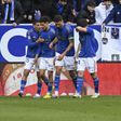 Festejos do Oviedo frente ao Girona - Foto: Eloy Alonso/EPA