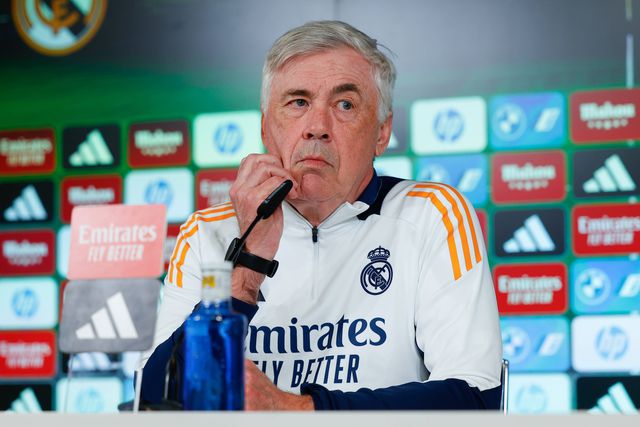 Carlo Ancelotti, treinador do Real Madrid, em conferência de imprensa