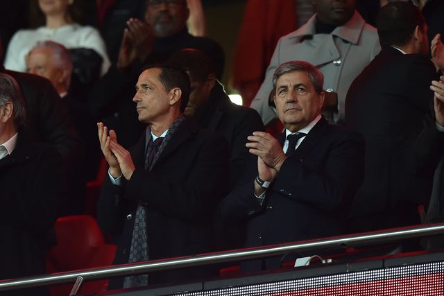 Pedro Proença, presidente da Federação Portuguesa de Futebol, e Fernando Gomes, antecessor no cargo e atual líder do Comité Olímpico de Portugal