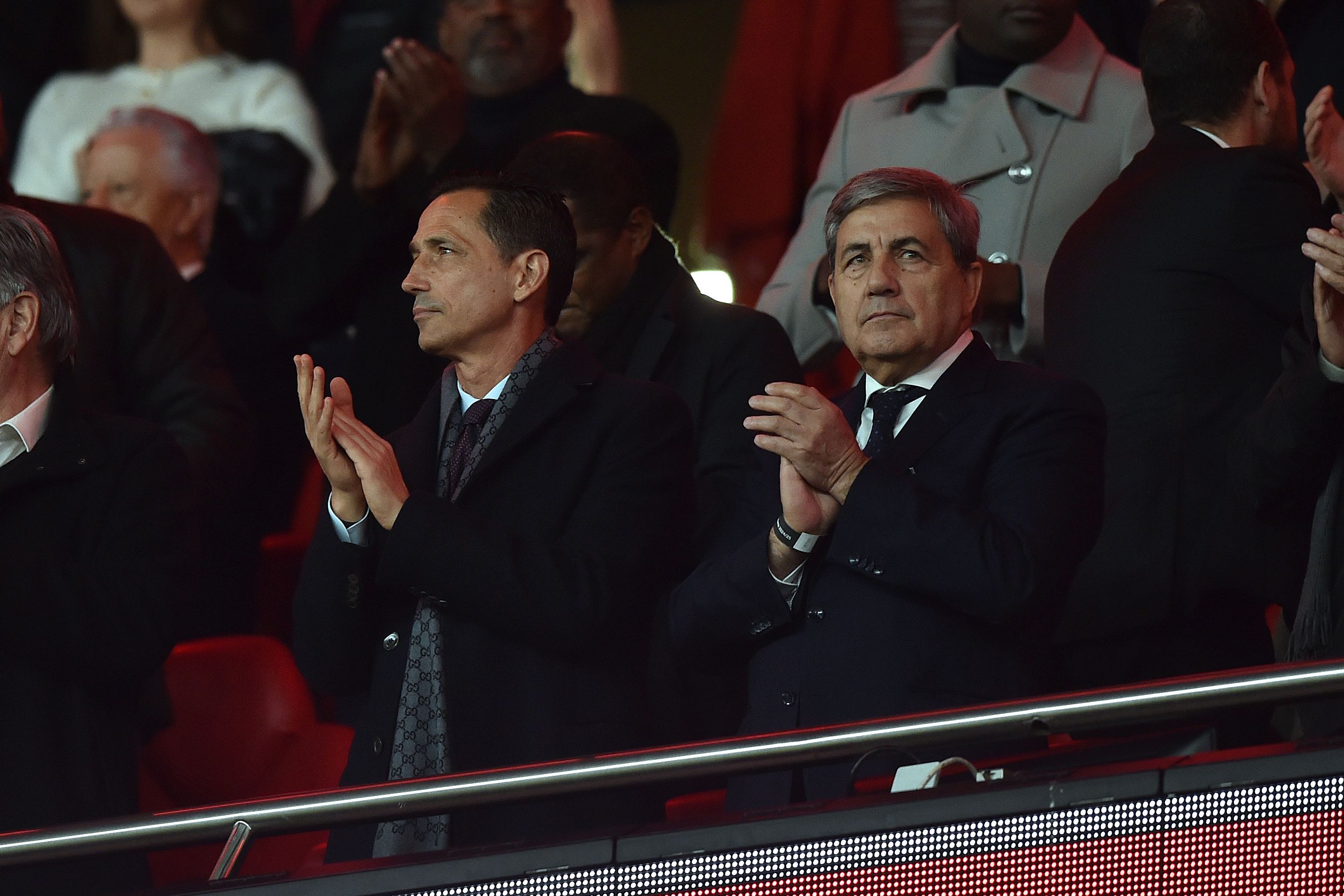 Pedro Proença, presidente da Federação Portuguesa de Futebol, e Fernando Gomes, antecessor no cargo e atual líder do Comité Olímpico de Portugal