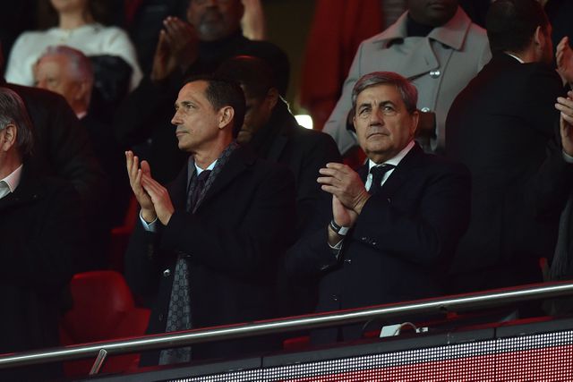 Pedro Proença, presidente da Federação Portuguesa de Futebol, e Fernando Gomes, antecessor no cargo e atual líder do Comité Olímpico de Portugal