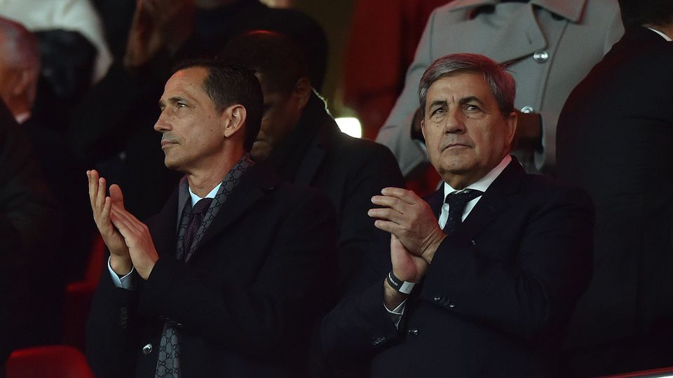 Pedro Proença, presidente da Federação Portuguesa de Futebol, e Fernando Gomes, antecessor no cargo e atual líder do Comité Olímpico de Portugal