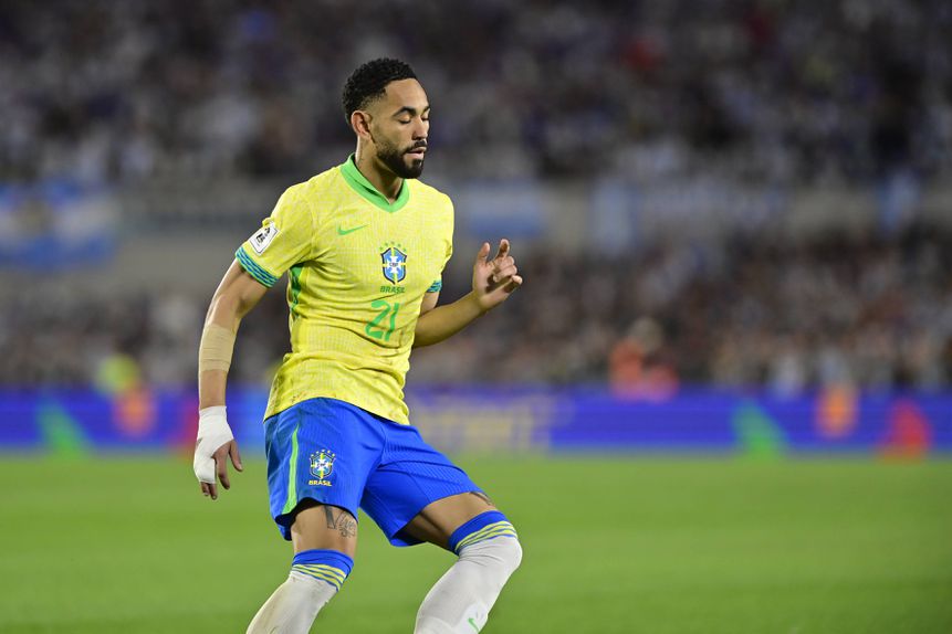 Matheus Cunha a jogar pelo Brasil
