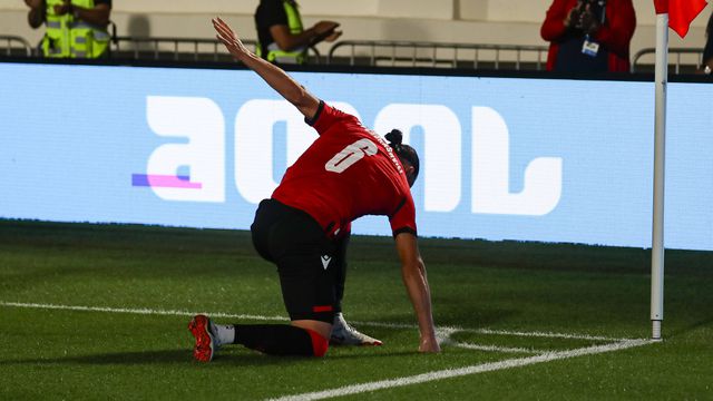 Kochorashvili festeja golo pela Geórgia