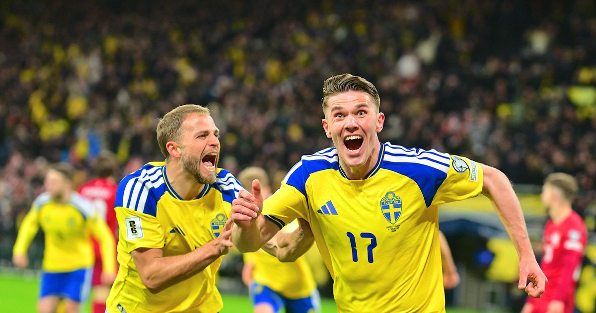 Herói Gyokeres leva a Suécia ao Mundial