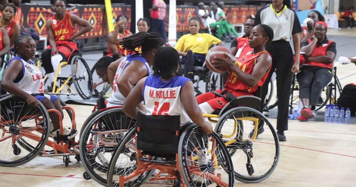 Seleção feminina de basquetebol em cadeira de rodas nas meias-finais do Campeonato Africano