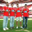 Nélson Oliveira, Rúben Pinto, David Simão e Miguel Rosa apresentados na equipa principal do Benfica - foto: A BOLA