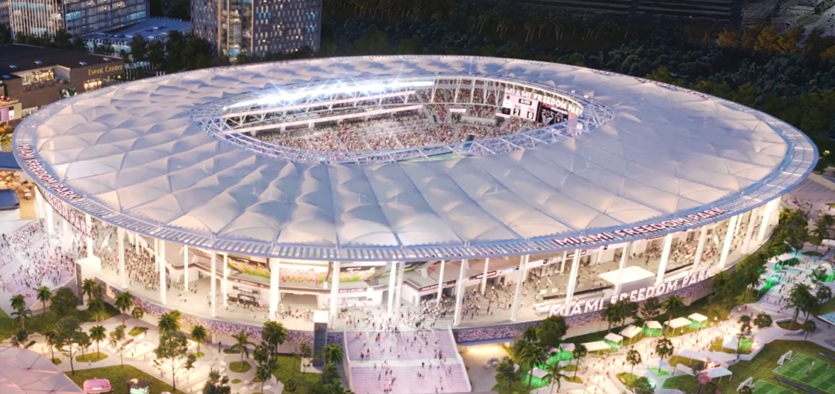 Perspetiva aérea do Nu Stadium - Foto: Inter Miami