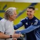 Cristiano Ronaldo e Jorge Jesus sorridentes no treino do Al Nassr - Foto: Al Nassr