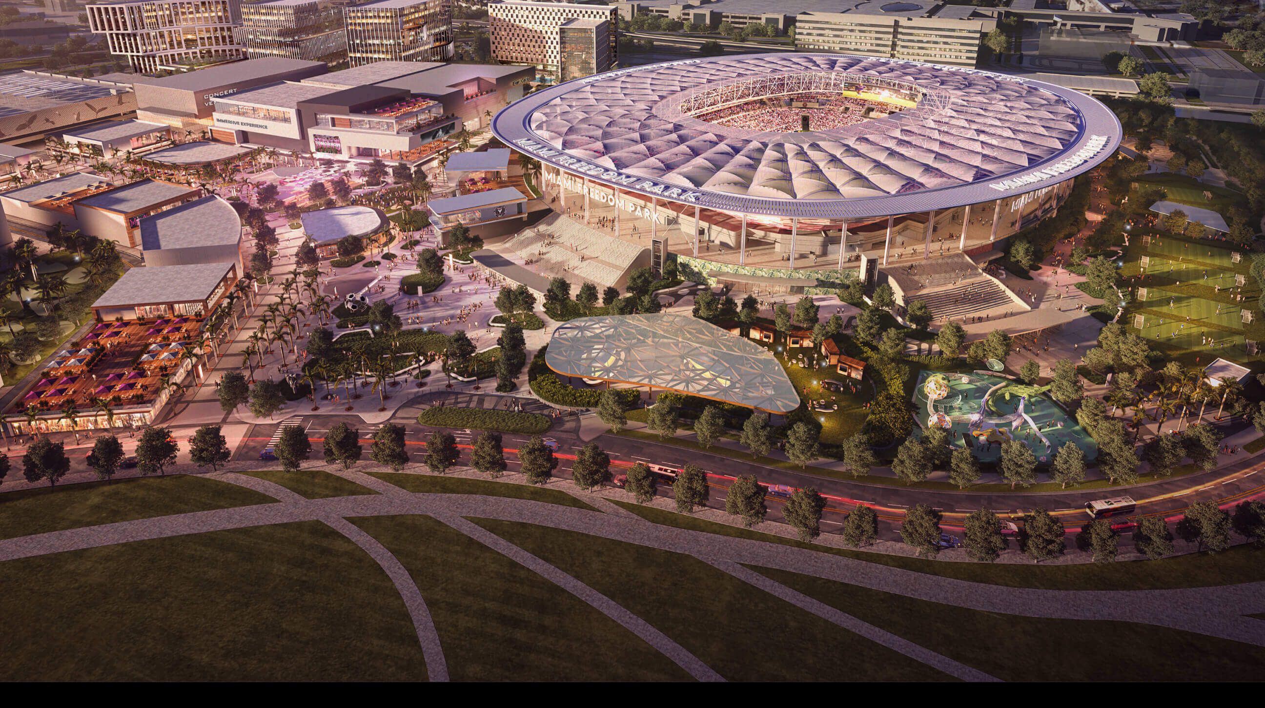 Perspetiva aérea do Nu Stadium - Foto: Inter Miami