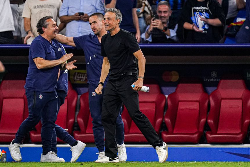 Luis Enrique na final da Champions frente ao Inter