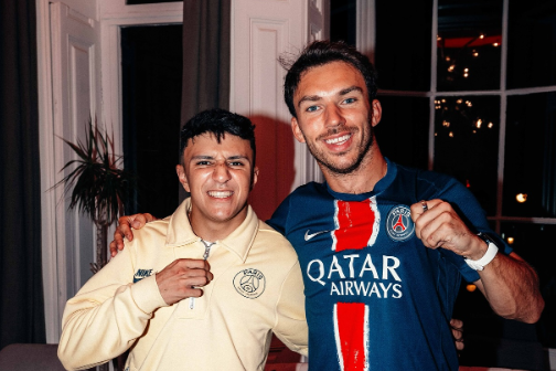 Gasly e Hadjar festejam conquista do PSG (fotos)
