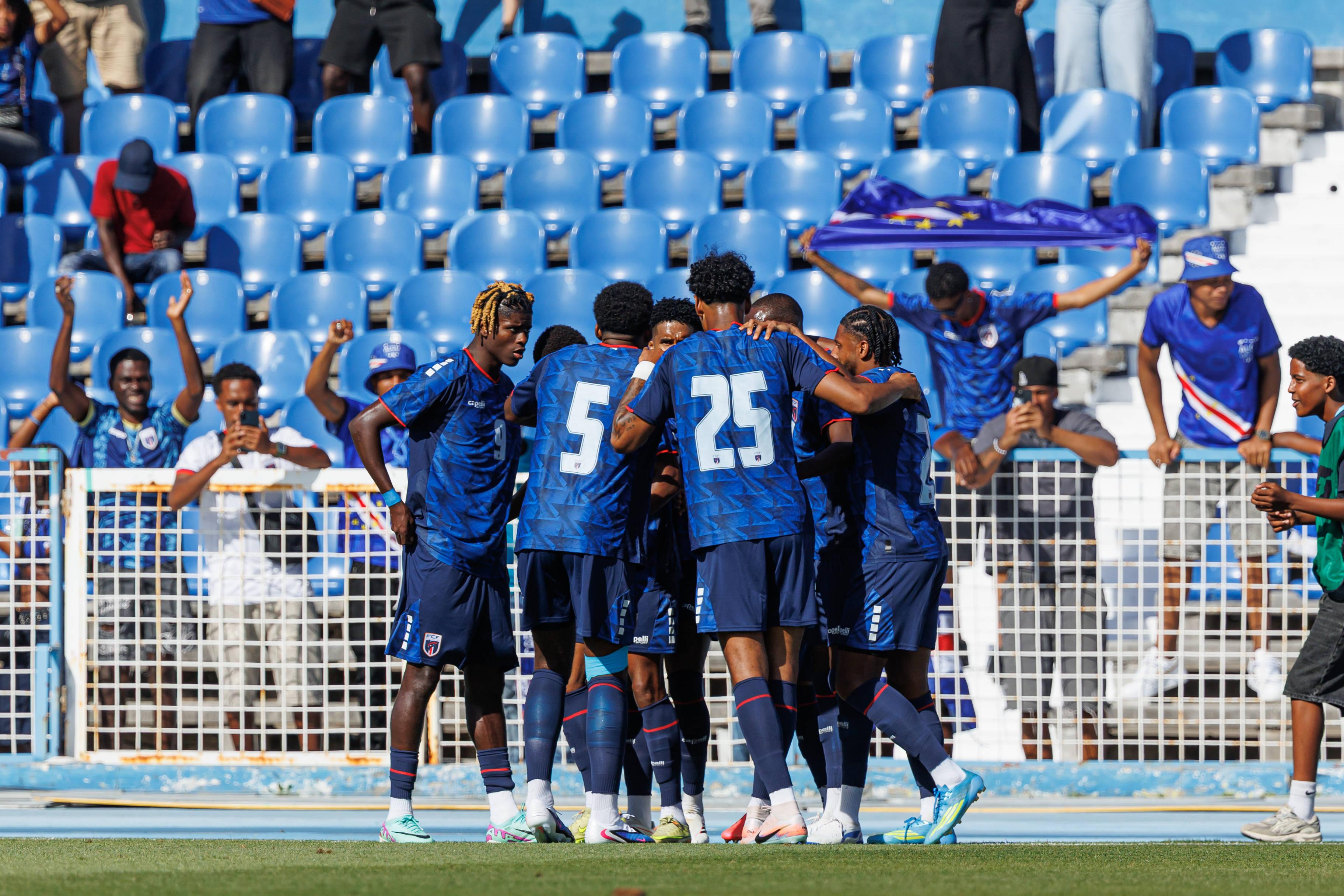 Festejos dos jogadores de Cabo Verde