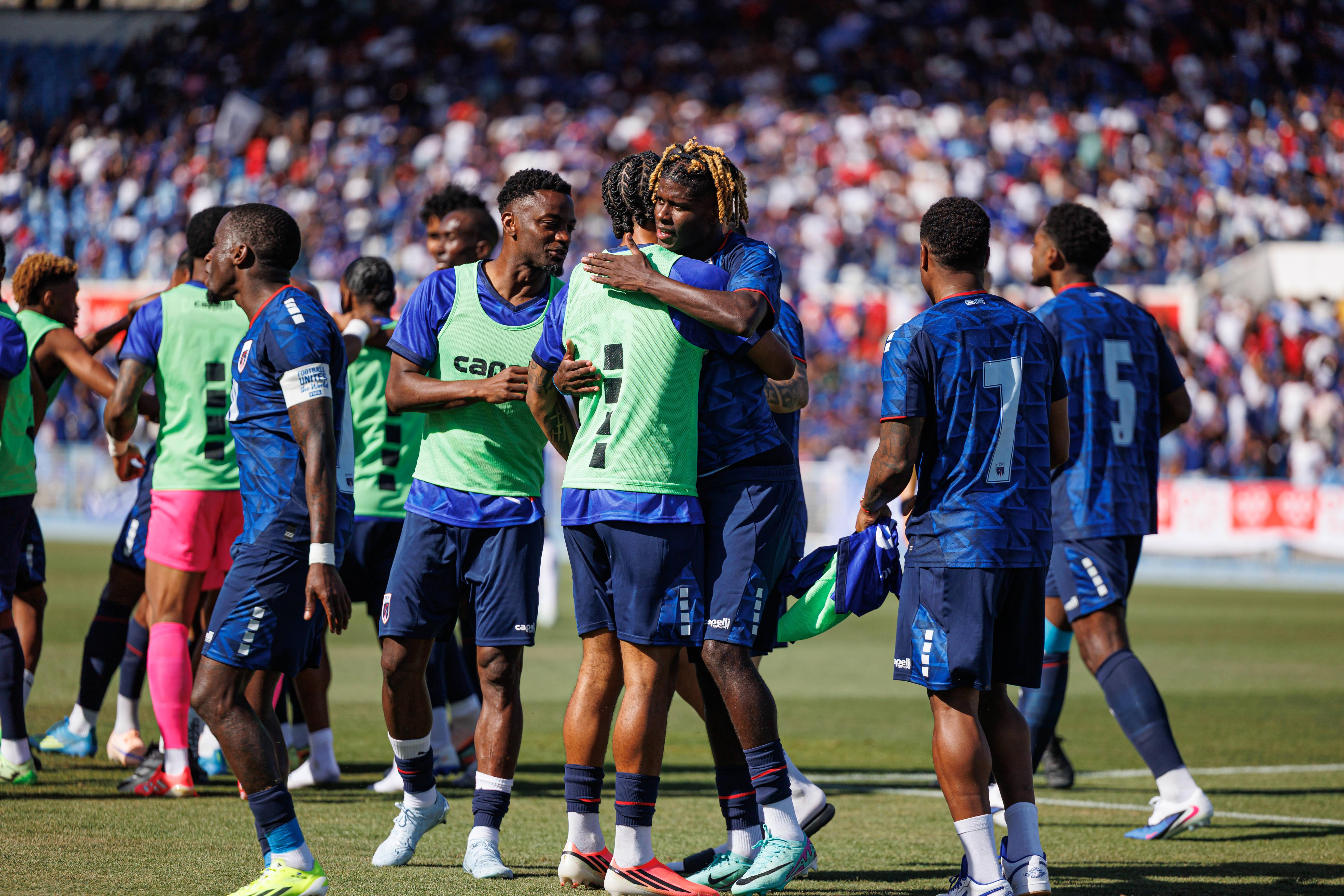 Festejos dos jogadores de Cabo Verde